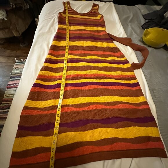 Worthington Striped Knit Tank Dress | Earth Tones | Size L - Picture 9 of 9
